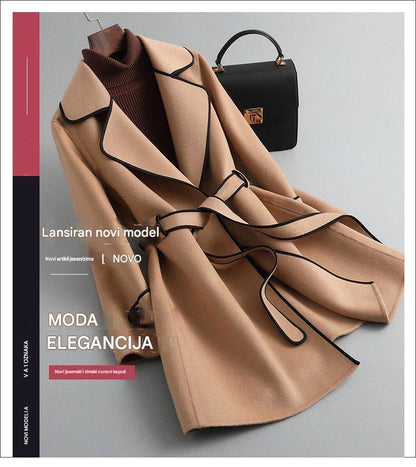 🔥🧥👩【40% popusta】【M-4XL】Nova kolekcija Jesen-Zima 2025 – Ženska dvostrana kašmirska jakna/kaput, elegantna, topla in stilska izbira za hladne dni