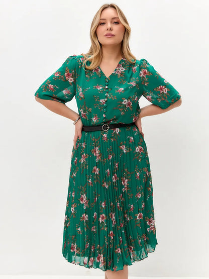 🌸💥【S-5XL】Rochie elegantă nouă, cu imprimeu