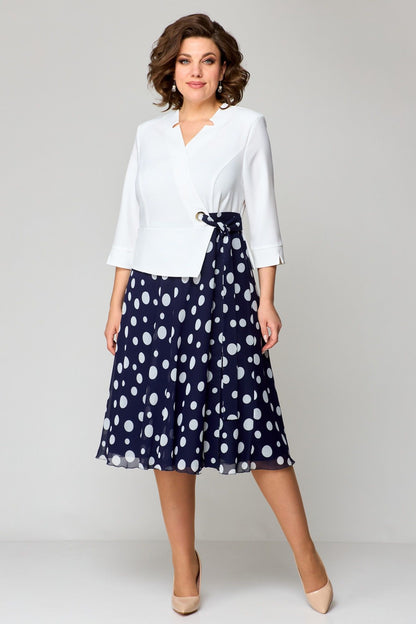 🌷💗【S-5XL】2025 nova bijelo-plava točkasta haljina 3919723