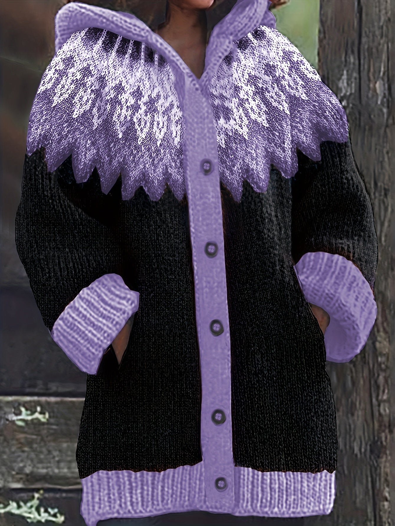 【S~5XL】✨Elegantná retro potlačená farebná bunda s kapucňou