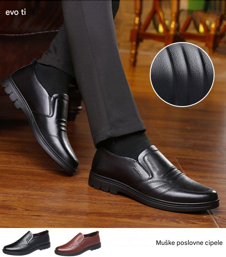 🎉🎁【Zimska posebna ponuda】👞【39-44】Muške kožne cipele za slobodno vrijeme s mekom potplatom – udobne, stylish i prikladne za poslovne prilike.