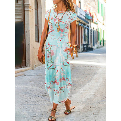 🌈👗【S-3XL】2025 Ženska nova labava elegantna modna haljina s otisnutim džepovima 3923210