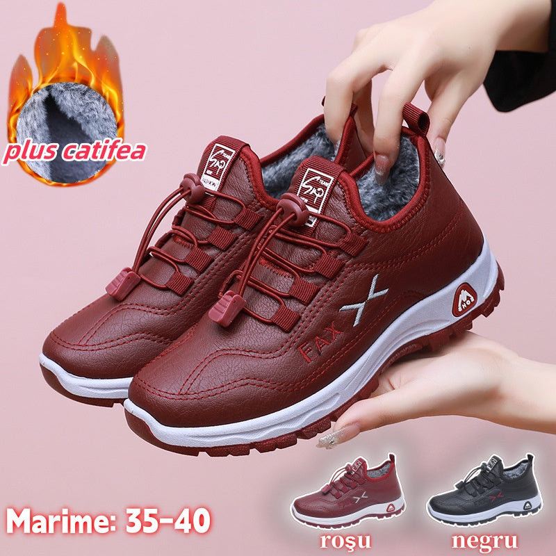 🔥💖【35-41】Ručne vyrábané dámske zimné topánky z pravej kože – zamatový štýl, protišmyková podrážka, maximálne teplo