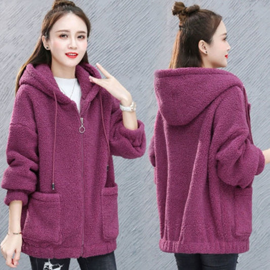 【M-4XL】Γυναικείο Φούτερ Sherpa Φθινόπωρο/Χειμώνας 2025