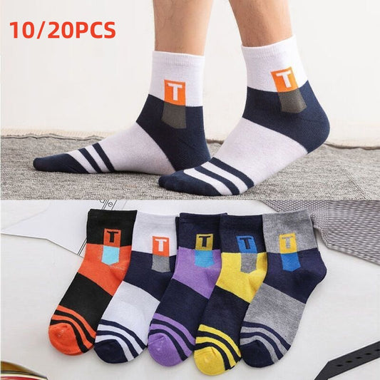 🧦🔥【Últimos 3 días: compra 10 y llévate 10 gratis】Calcetines deportivos para hombre, transpirables, antiolores y absorbentes del sudor.