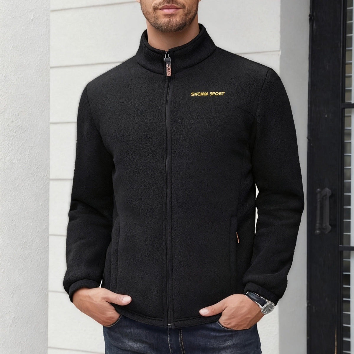 🧥🍂【Popularni proizvodi】🔥men jesensku i zimsku polarnu jaknu od runa, jaknu s visokim ovratnikom za mlade i sredovječne muškarce