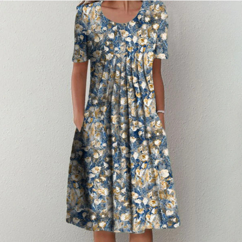 🌈👗【S-3XL】 Nova modna ženska haljina s cvjetnim motivima 3916542