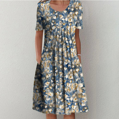 🌈👗【S-3XL】 Nova modna ženska haljina s cvjetnim motivima 3916542