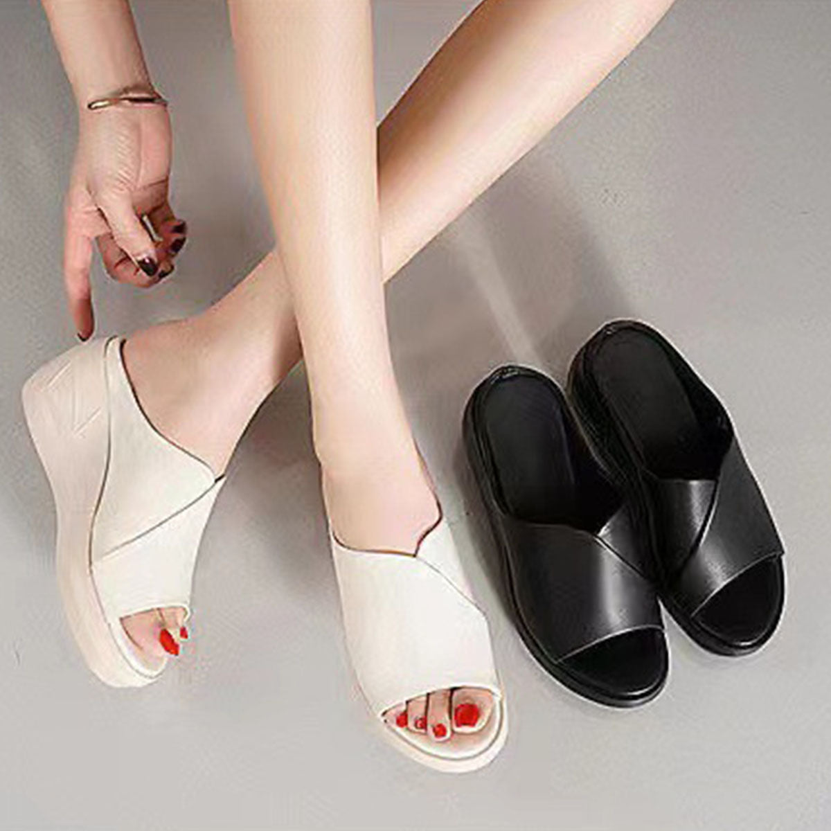 45% zniżki na nowe produkty【35-40】🔥Nowości na lato! 2025 Nowe damskie kapcie z grubą i miękką podeszwą