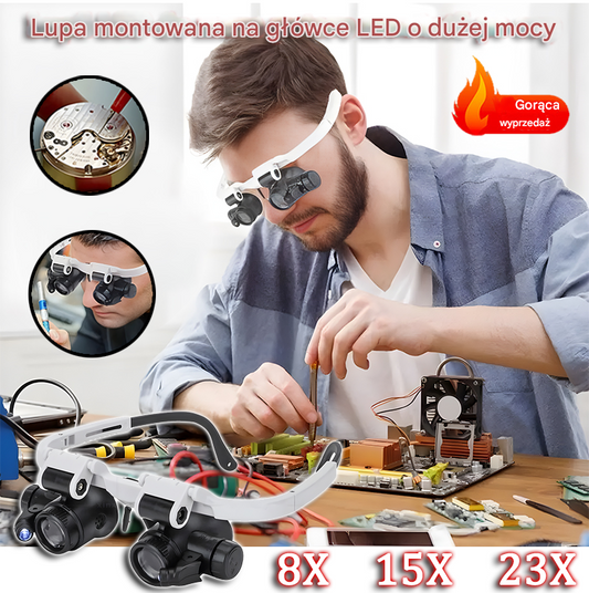 🔍Povećala s 8x, 15x i 23x i LED optičkim svjetlom. Pogodna za mehaničke alate, popravak satova, graviranje i identifikaciju antiknog nakita