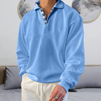 ✨👚【M-3XL】Cel mai la modă tricou polo cu mânecă lungă pentru bărbați 3906362 