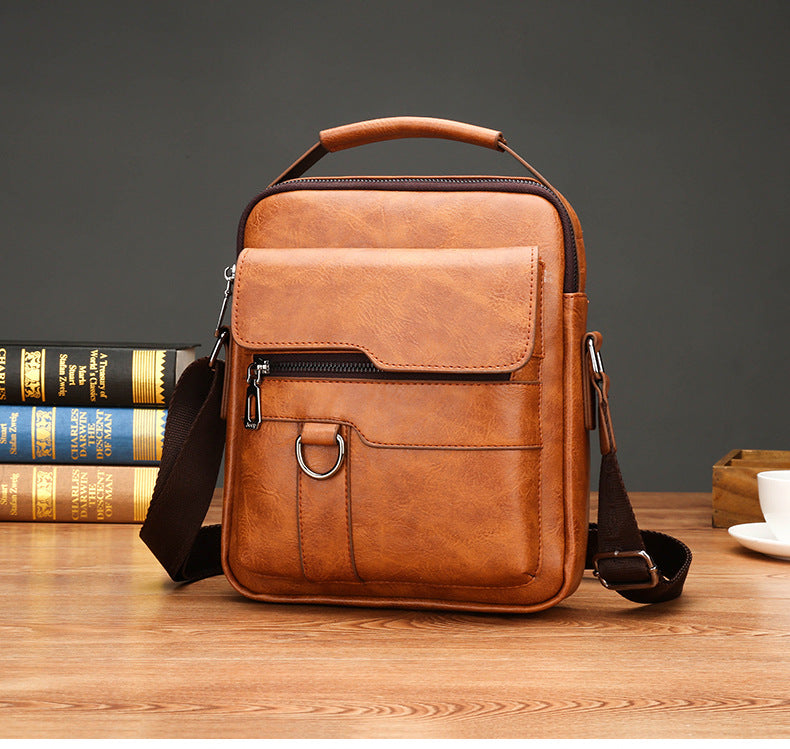👜🔥【Reducere Produse Noi】🎁Geantă de tip curier pentru bărbați, din piele naturală, capacitate mare, rezistentă la uzură 