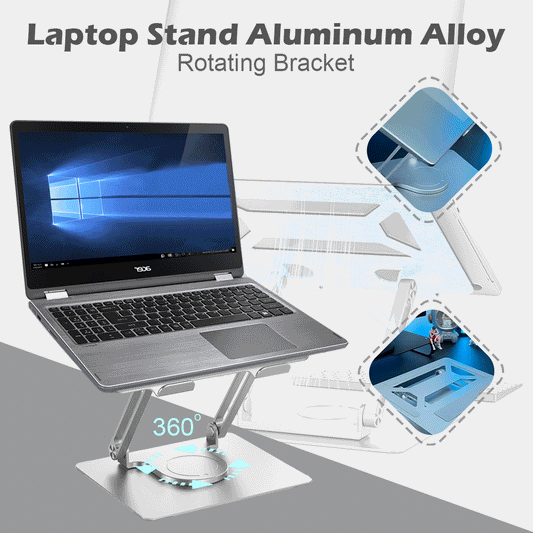 💻【Najniższe ceny na rynku】Podstawka pod laptopa Obrotowa podstawka ze stopu aluminium ze stopu aluminium-3887335