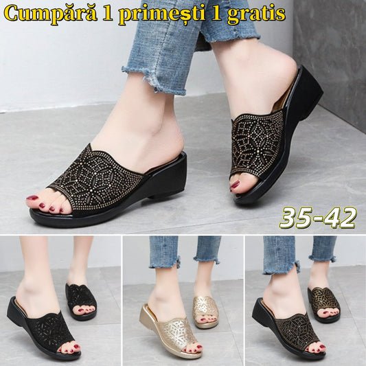 Rabat fabryczny 45%【35-42】Papuci papuci antiderapanti confortabili de vara pentru femei. Se potrivește piciorului elegant și confortabil.