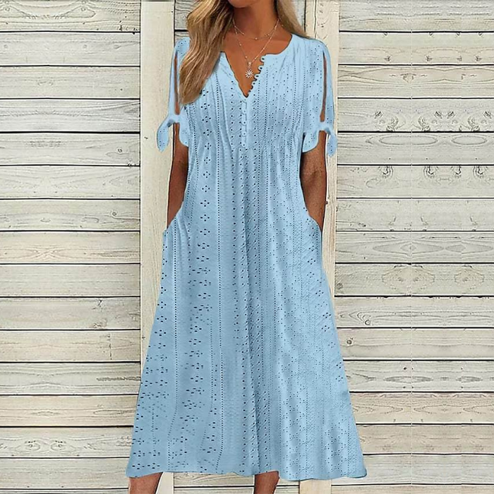 👗Rochie simplă și rafinată, într-o singură culoare 