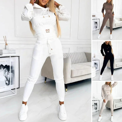 🔥Ograniczona ilość dostępna z 50% rabatem🔥 Dwuczęściowy damski komplet dresowy z kapturem – Wygodny i stylowy strój sportowy na trening i do noszenia na co dzień 🏃‍♀️💫