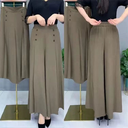 💖【M-5XL】Fustă elegantă pentru femei, cu talie înaltă și croi larg【Cumpără una, primești una gratis】 