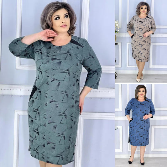 【🏆️Vânzare fierbinte】🌷 [S-5XL] 2025 Noua rochie eleganta imprimata-3999981