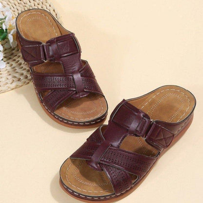 👡【35-43】Sandale cu toc de pantă pentru femei cu fund gros