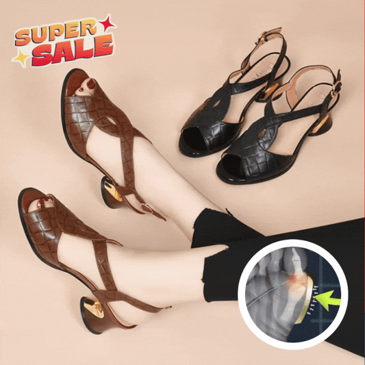 👠45% popusta【35～40】Nove retro prozračne sandale s debelom petom i uzorkom ribljih usta