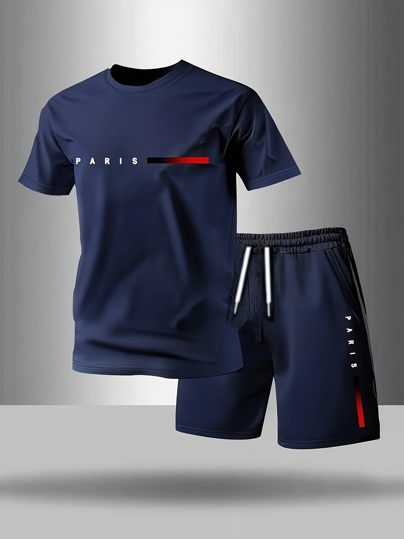 🏃‍♂️👕【Platba na dobierku】Pánska dvojdielna letná športová súprava - pohodlné tričko s krátkym rukávom a šortky na každodenné nosenie aj doma