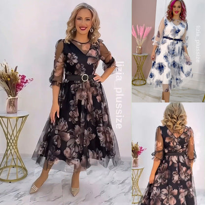 🌸💥Rabat fabryczny 45%【S-5XL】Nowa elegancka sukienka z nadrukiem