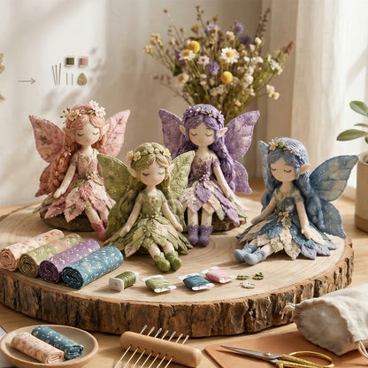 🌸50% zľava - Šijacia séria Fairy Tale - Sada patchworkových víl pre domácich majstrov✨👼