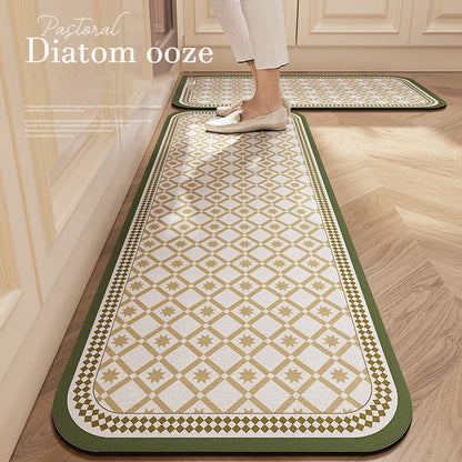 💥Reducere de 50%💥【40*60cm+40*120cm】Noul covor anti-alunecare cu noroi de diatomee, absorbant de apă🦶