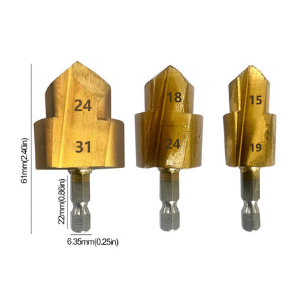 【Pachet de 3】 Burghiu pentru țevi de apă 20/25/32, instrument hexagonal pentru instalare țevi de apă 