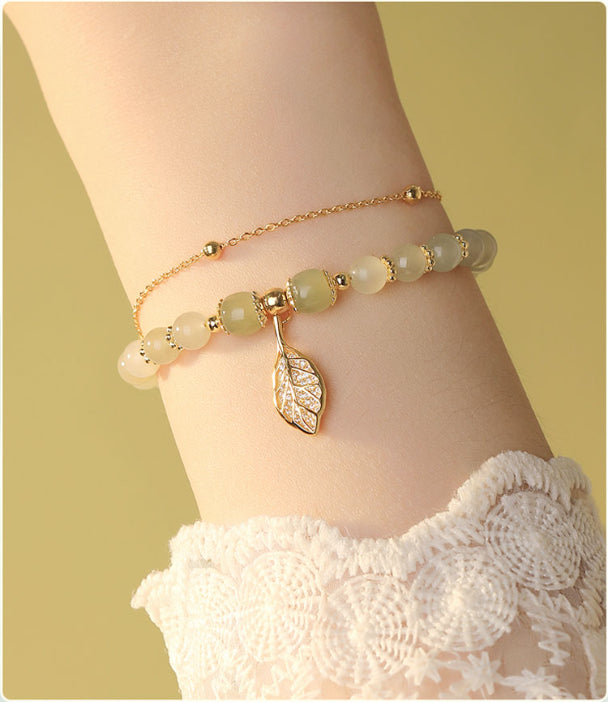 ✨【Kupte jeden, druhý dostanete zdarma】Nový náramek z 14karátového zlata Hetian Jade