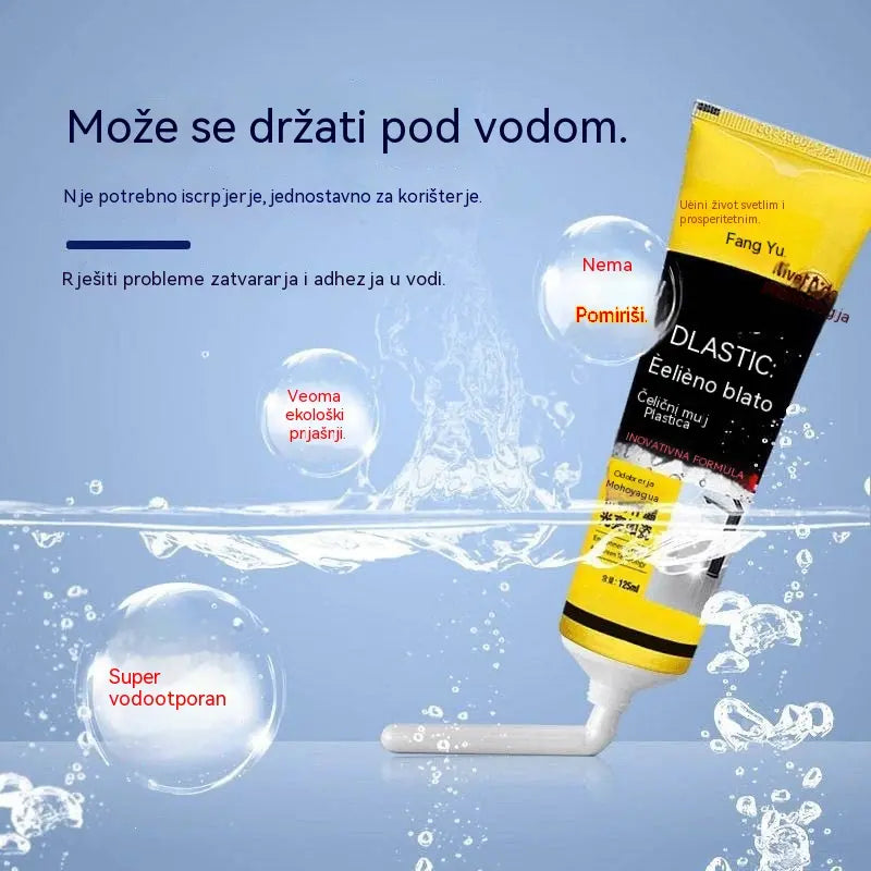 🛁 Vodootporno bijelo keramičko brtvilo protiv plijesni, punilo za spojeve plastike i čelika od blata za brtvljenje rubova sudopera u kuhinji, kupaonici i WC-u.