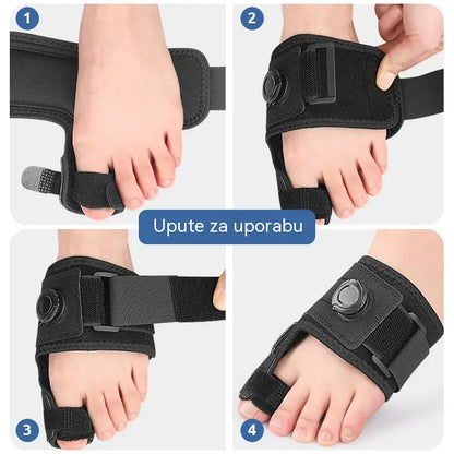 🥇🦶【akiranje od 2 komada】Profesionalni korektori za prste s podesivim gumbima za fiksiranje i odvajanje prstiju, ublažavajući bol. Univerzalna veličina.