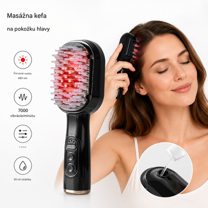 🥇【50% zľava】💆‍♀️Hrebeň na masáž pokožky hlavy, multifunkčný aplikátor esenciálnych olejov a zariadenie na rast vlasov