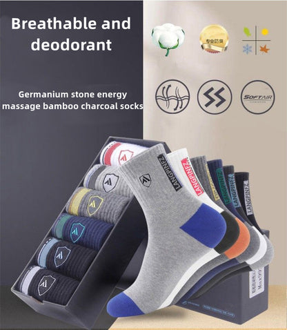 😍🧦【10 párů】2025 Nové pánské bavlněné deodorantové ponožky pohlcující pot 3888879 