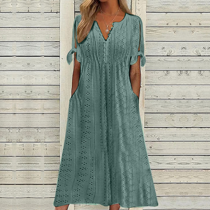 👗Rochie simplă și rafinată, într-o singură culoare 