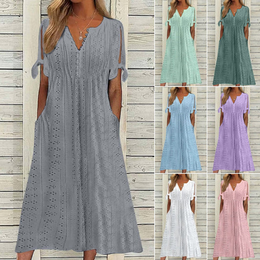 👗Rochie simplă și rafinată, într-o singură culoare 