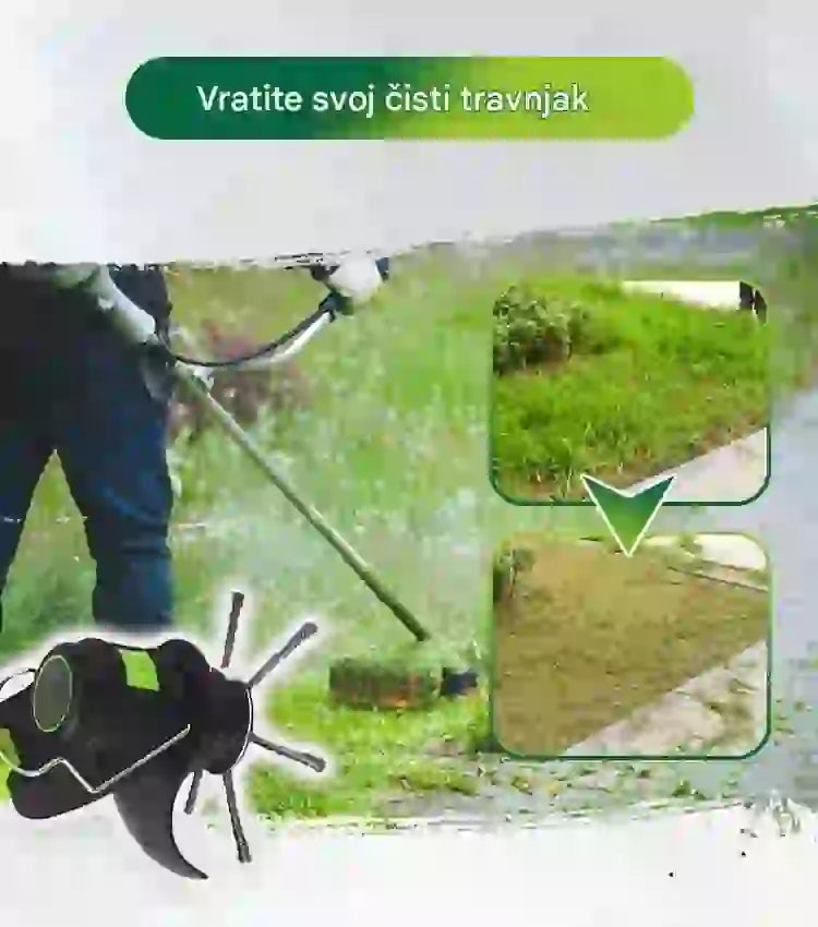 🥳Najprodavaniji proizvod 2026.🥳💥✨Oštrica kosilice - Brza i jednostavna zamjena bez alata, univerzalno kompatibilna. Glatko rukovanje bez zapetljavanja, štedi vrijeme i trud. Idealno za njegu travnjaka. 🛠️✅