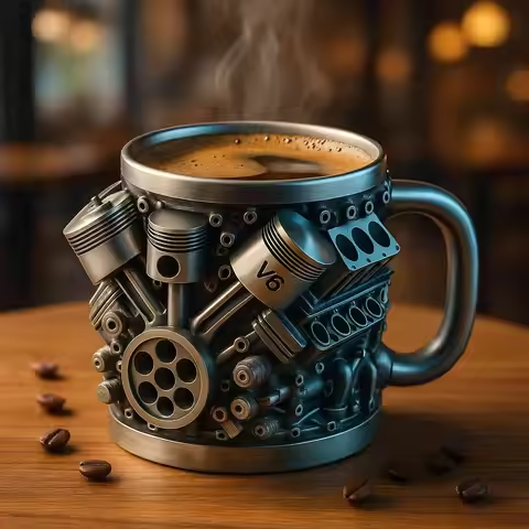 🎁☕ Galvanizirana Cyberpunk Motor Auto Motor Kreativna Šalica