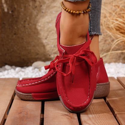 🔥🌟【50% reducere】Pantofi de damă cu talpă groasă și vârf rotund – Pantofi comozi și moderni, cu susținere pentru picioare, care absorb șocurile și ajută la o postură corectă.
