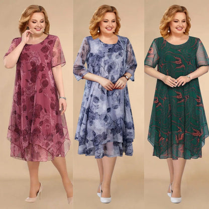 🌺👗【L-5XL】Nova ljetna modna haljina od cvjetnog šifona za 2025. - udobna i prozračna - mekana i hladna