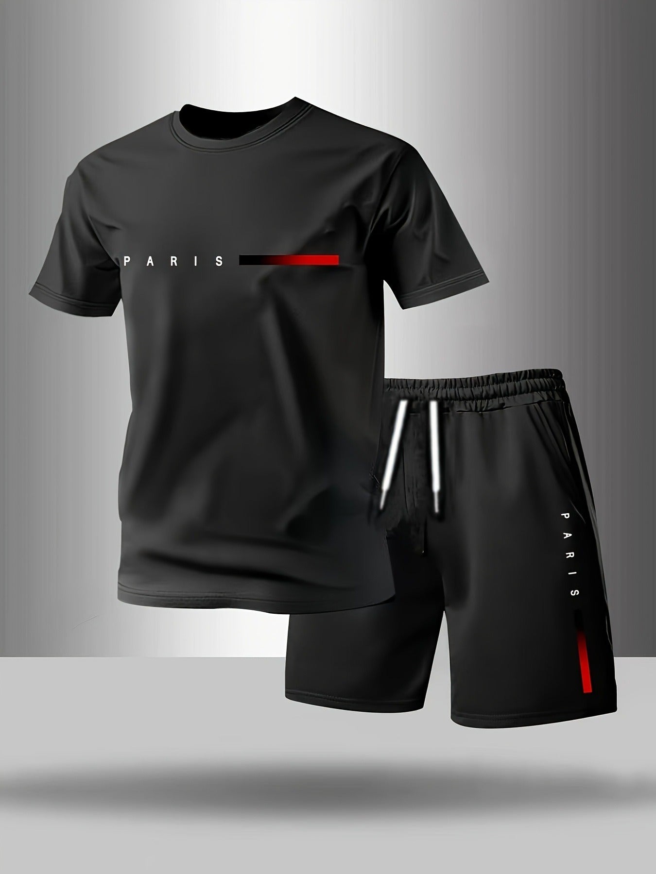🏃‍♂️👕【Platba na dobierku】Pánska dvojdielna letná športová súprava - pohodlné tričko s krátkym rukávom a šortky na každodenné nosenie aj doma