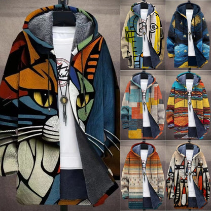 ✨🎉【S-4XL】Muška ležerna topla jesensko-zimska jakna od debele vune i baršuna za veće veličine