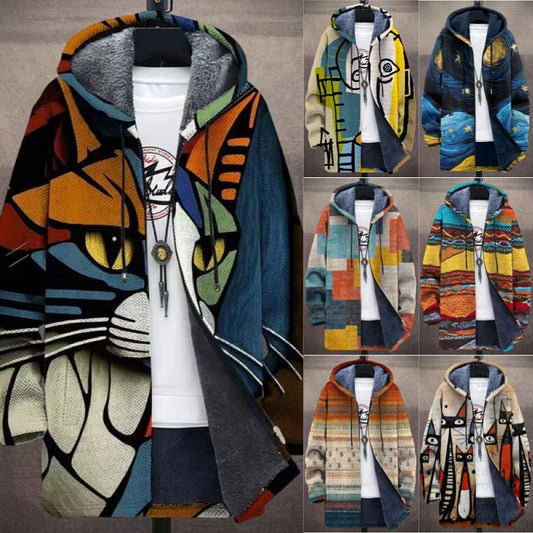 ✨🎉【S-4XL】Muška ležerna topla jesensko-zimska jakna od debele vune i baršuna za veće veličine