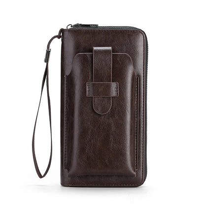 💼【Lucrat manual】Portofel bàrbătesc multifuncțional din piele naturală, lucrat manual – Stil nou &amp; elegant 