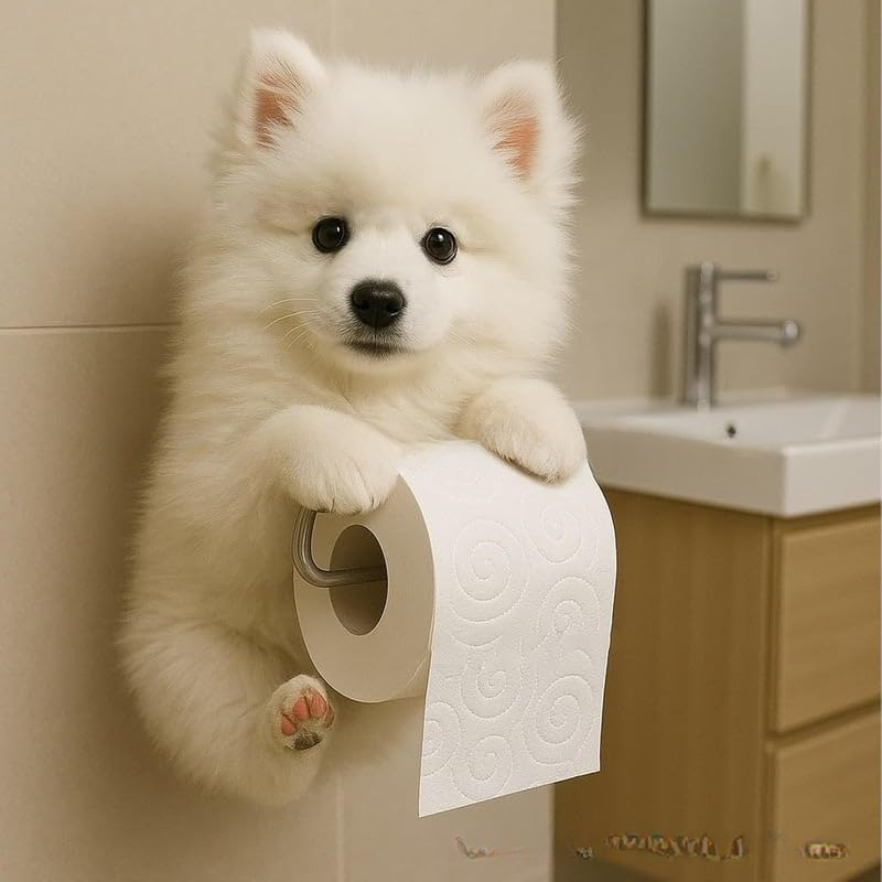🐕🐕【Cumpără unul, primești unul gratuit】Suport hârtie igienică drăguț cu tematică de cățeluș
