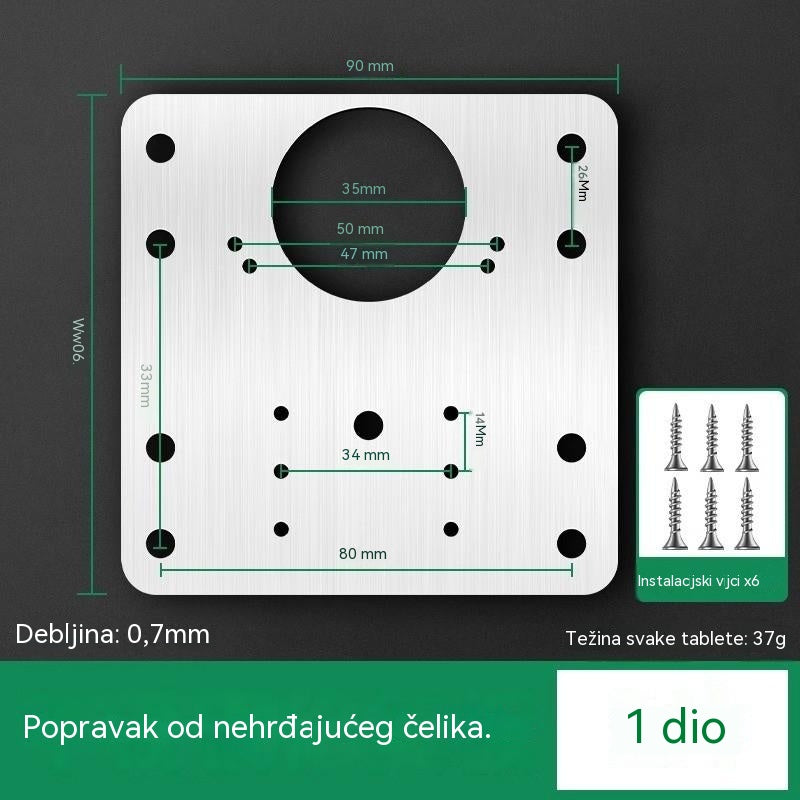 🛠🛠Paket od 10 dijelova (vijci uključeni) Ploča za popravak od nehrđajućeg čelika (bez šarke)