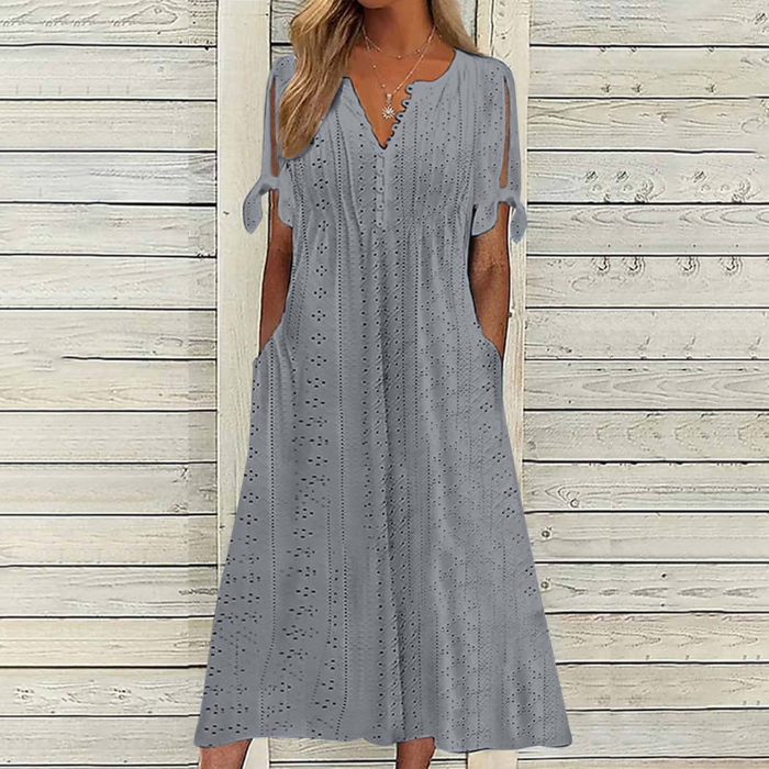 👗Rochie simplă și rafinată, într-o singură culoare 