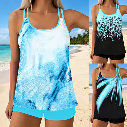 🏖️Posledný deň s 50% zľavou!【S–5XL】Nová módna sada plaviek s potlačou, rýchloschnúci materiál