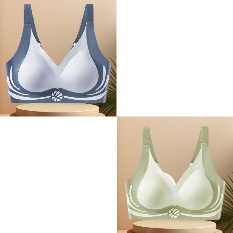 😍Sujetador de verano ultradelgado 【Paquete de 2】Sujetador de una pieza con aros para mujer - Cómodo, transpirable y no ajustado❤️【40-80 kg】