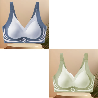 😍Sujetador de verano ultradelgado 【Paquete de 2】Sujetador de una pieza con aros para mujer - Cómodo, transpirable y no ajustado❤️【40-80 kg】